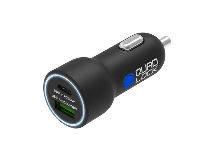 Quad Lock 360 Zubehör - Doppel-USB 12 V Auto-Ladegerät
